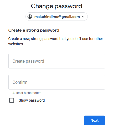 Change password