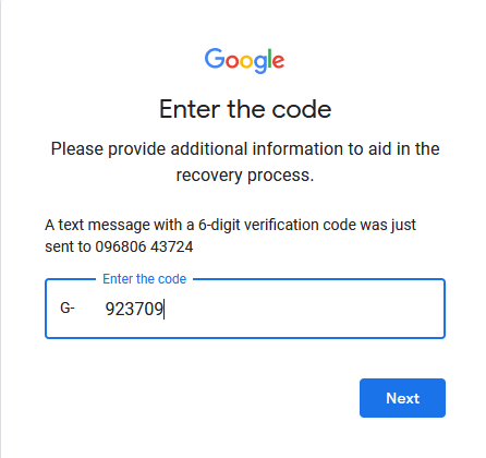 Enter the code