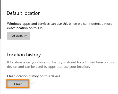 Location History Clear Kare