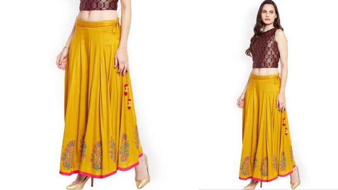 Block Printed Kalidar Skirt