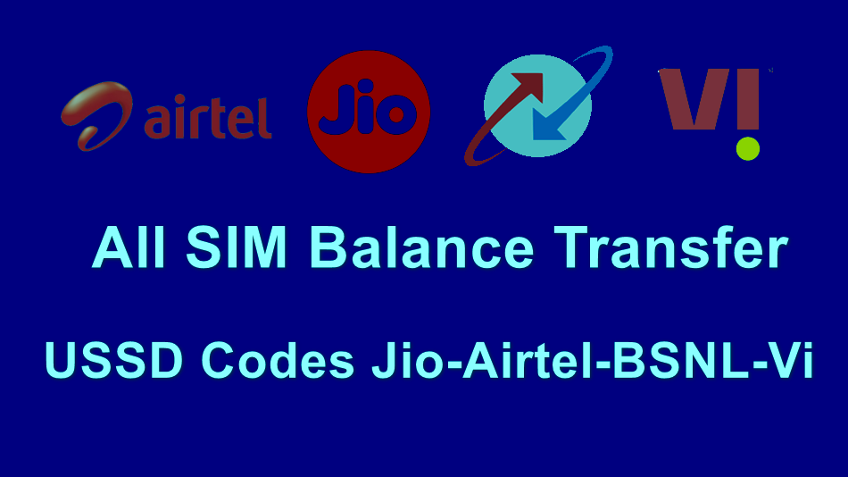 All SIM Balance Transfer USSD Codes JioAirtelBSNLVi 2023 Makehindime